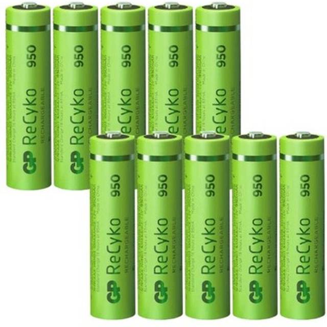 10x Gp R03 Aaa Recyko 950mah Bulk Rechargeable Batteries