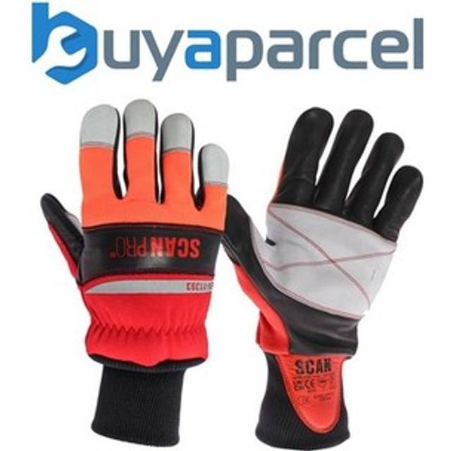 Scan PT-601 Class 1 Dual Hand Chainsaw Leather Gloves - XL (Size 10) SCAGLOPCSXL