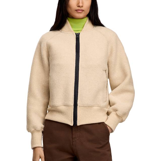 Womens Canada Goose Sierra Fleece Woven-Blend Jacket