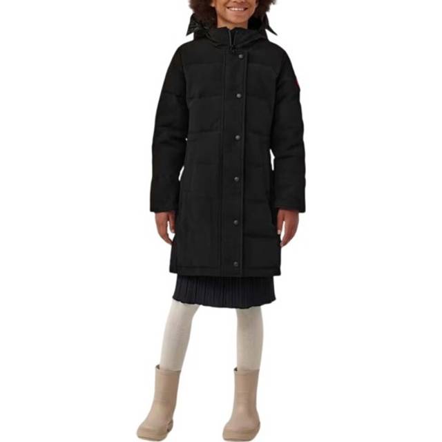 Canada Goose Kids' Juniper Parka Shell-Down Puffer Coat Black