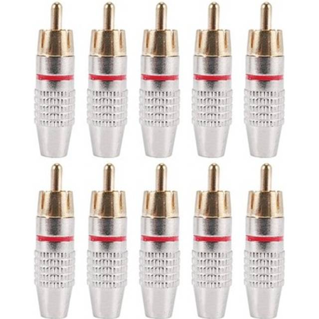 Adapter Audio Coaxial Cable Connector Plug Seamless 10 Pcs W2a73928