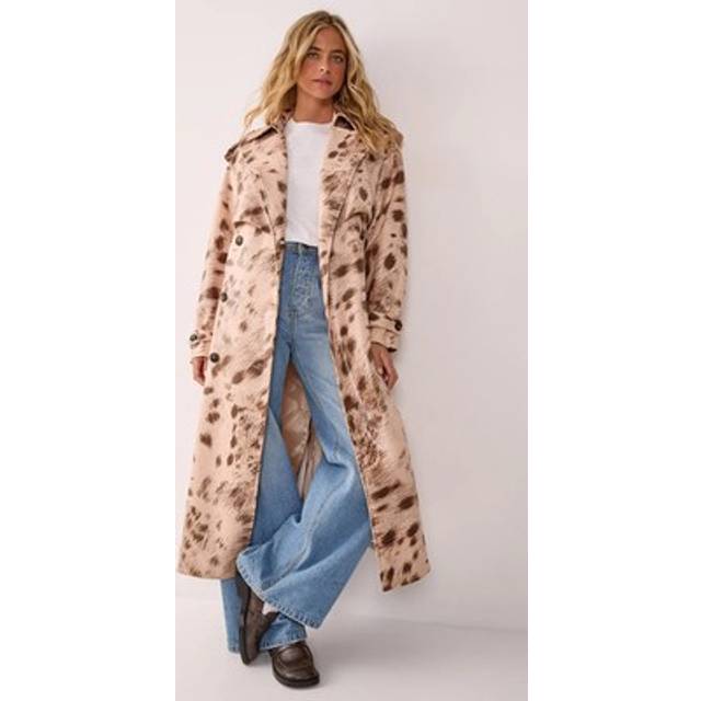 Nastygal Cream Trench Coat Womens Daywear Jackets & Coats
