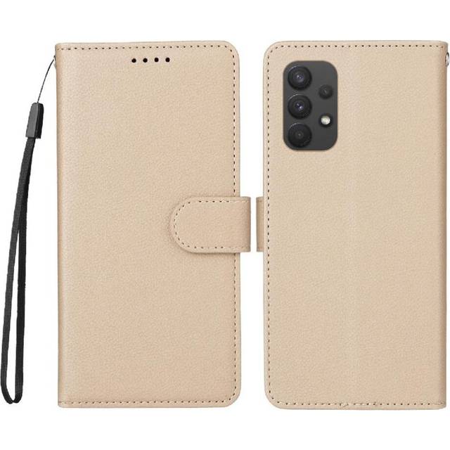 (Yellow) Flip Case for Samsung Galaxy A32 5g Wireless Charging Magnetic Car Mount Crad Slot Wallet