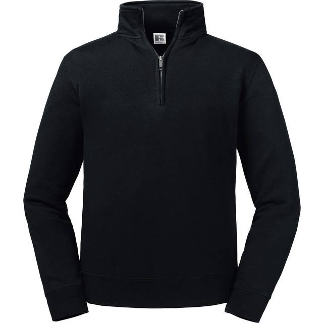 Russell Authentic 1/4 Zip Sweatshirt - Mens Full Sleeves Plain Jumper Top