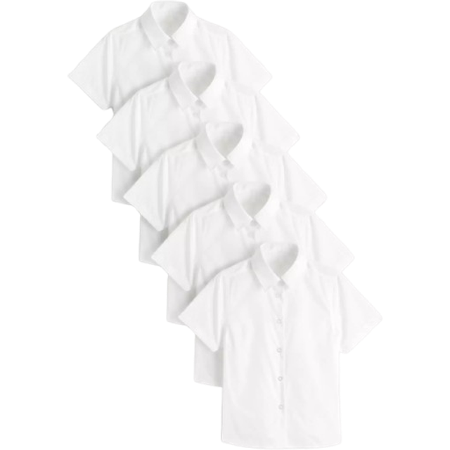 5 Pack White Short Sleeve Shirts 3 years