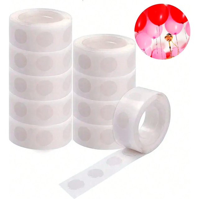 SHEIN Double-Sided Balloon Glue Dots, Suitable For Wedding, Valentine&#39;s Day, Birthday And Halloween Christmas Party Decorations. Use With Clear Balloon Stic