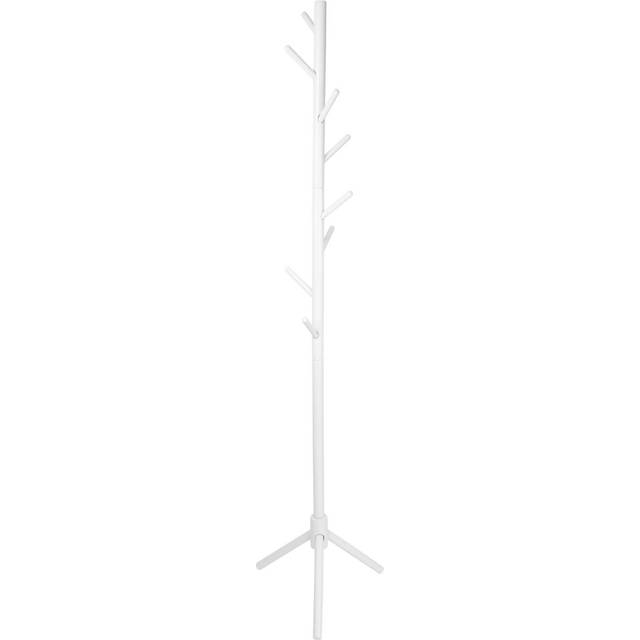 Free-Standing Wooden Coat Rack - White