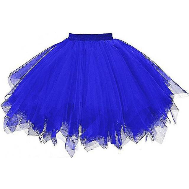 (Hot Pink, One size) Skirt Clearance Womens High Quality Pleated Gauze Short Skirt Adult Tutu Dancing Skirt