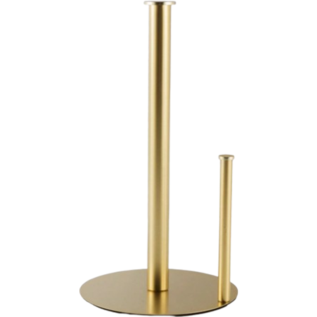 SHEIN Matte Black /Gold Paper Towel Holder Countertop, Kitchen Paper Roll Holder Stand With Weighted Base Heavy For Standard Or Gaint Rolls Stainless Steel