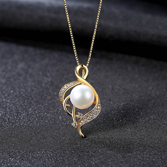 TEMU 925 Silver Natural Freshwater Freshwater Pearls Necklace For Women