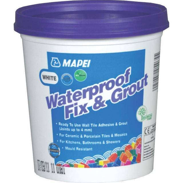 Mapei Waterproof Fix & Grout Tile Adhesive 1.5kg White