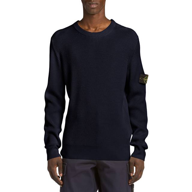 Stone Island Logo Sweater - Blue - XL