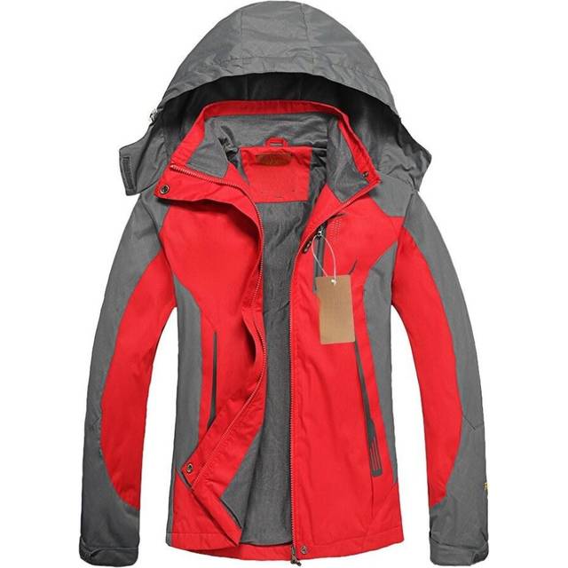 (Red, XS) Windproof Raincoat Sportswear Outdoor Hiking,Traveling Cycling Sports,Detachable Hooded Coat,for Women