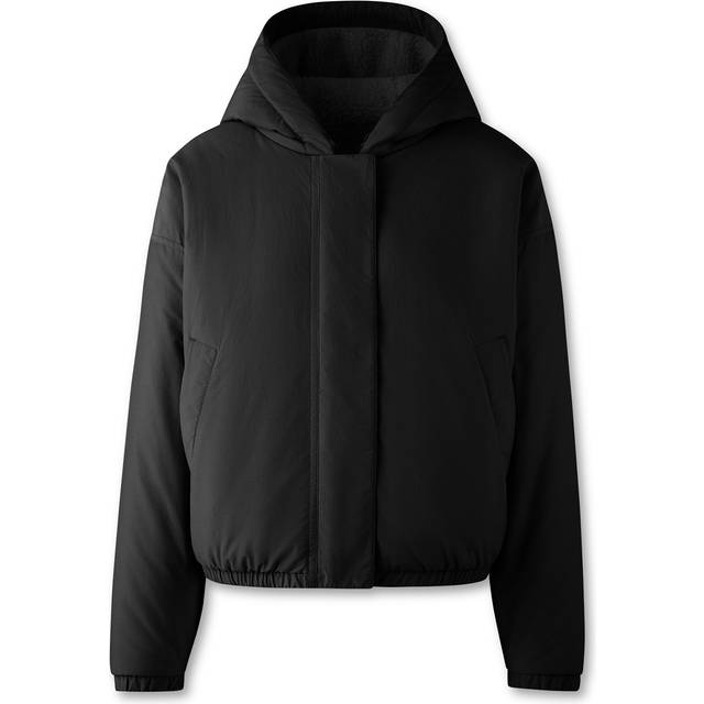 Alberni Reversible Fleece Bomber Jacket - BLACK/BLACK - X-Small