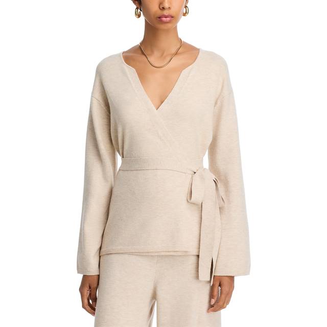 French Connection Marley Wrap Cardigan, Oatmeal