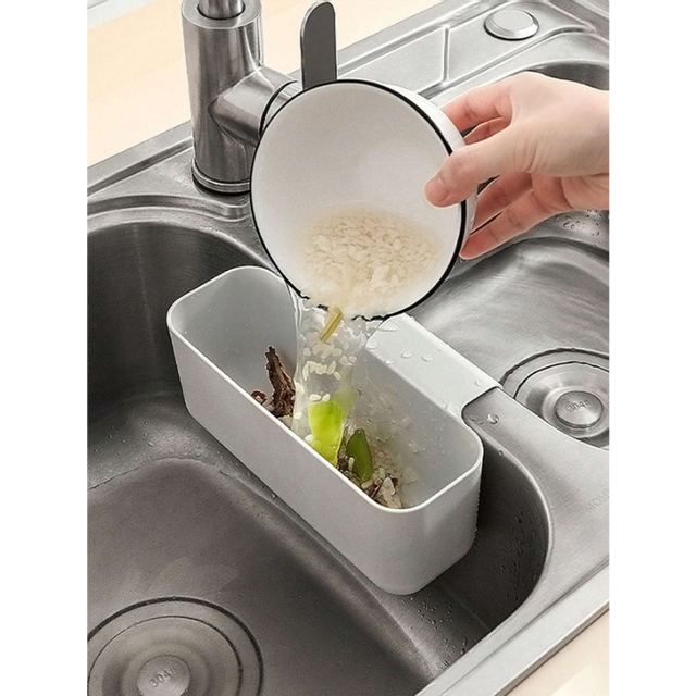 SHEIN 1pc Kitchen Sink Drain Basket, Sink Hanger,Multi-Functional Card Slot Kitchen Sink Strainer, Food And Vegetable Wash And Drain Basket Christmas For Ho