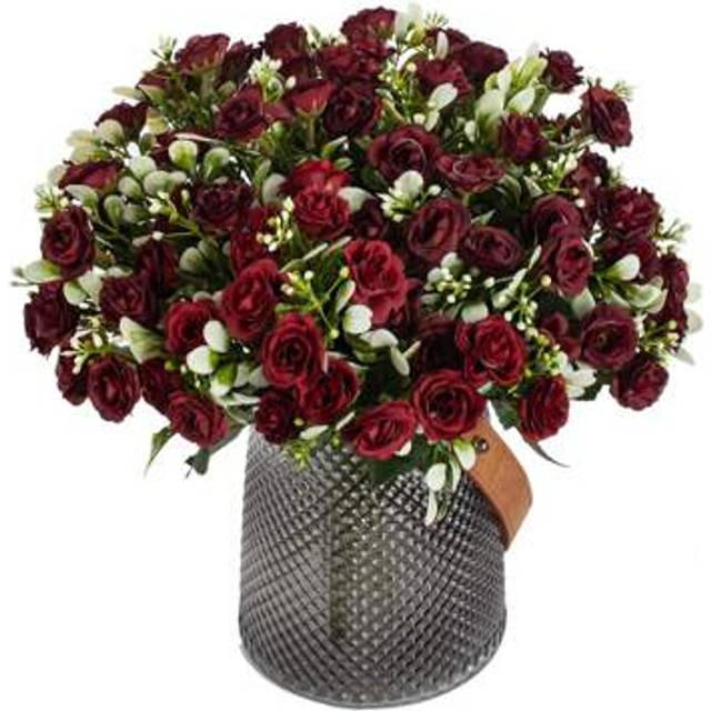 SHEIN 1PC Artificial Roses Flowers Bouquet Wedding Decoration, Home, Dining Room, Bedroom, Vase Decoration, Holiday Birthday Party Accessories, Wedding Scen