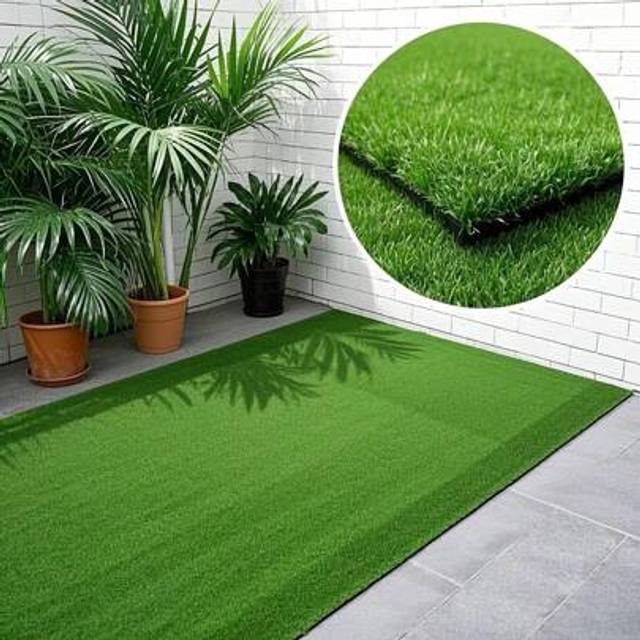SHEIN High Density High Quality Artificial Grass Mat, Approx. 20x80 Inches - Durable Material, Suitable For Year-Round Green Ground Cover, Great For Indoor/