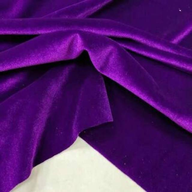 SHEIN 1pc Solid Purple Velvet Fabric, Smooth High-Elastic Polyester Velvet Fabric, Korean Velvet Fabric For Autumn/Winter, Suitable For Qipao, Dress, Sofa C