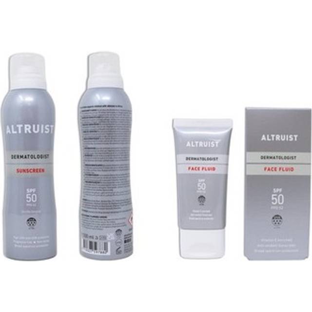 Altruist Sun Cream Face Fluid &spray Bundle Dermatologist Sensitive Skin Spf 50