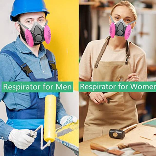 Respirator with 2091 Filter,Dust Respirator for Women and Men Widely Used for Epoxy Resin, Asbestos, Lead Paint, Clean