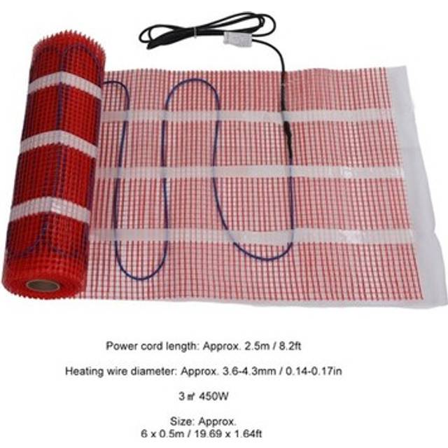 Electric Floor Heating System Set Underfloor Mat Temperature Controller Sensor P