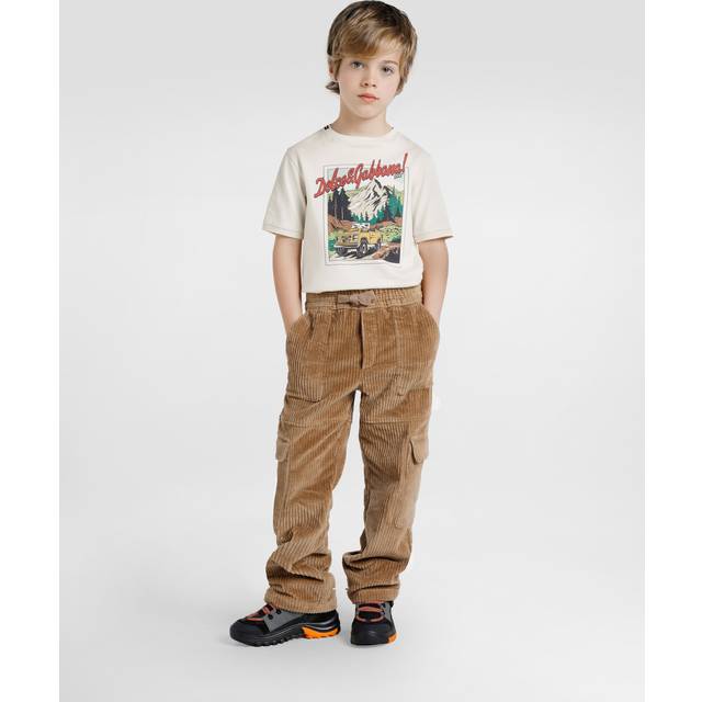 Dolce & Gabbana Boys Graphic Print Explorer T-Shirt in Ivory 6 Years By Childsplay Clothing