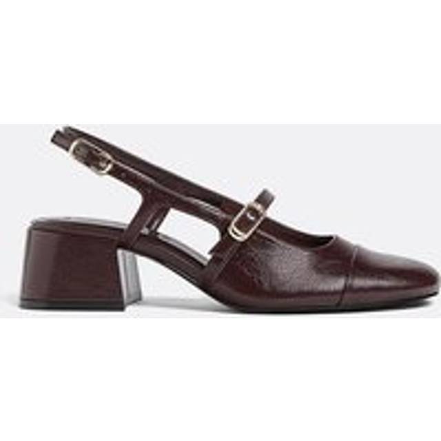 Stradivarius Block heel Mary Jane-style shoes BURGUNDY 3