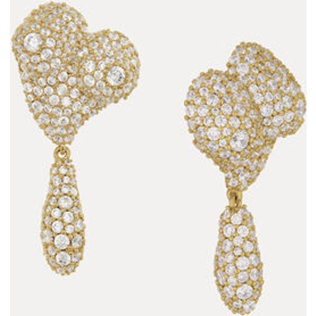 Vivienne Westwood Mimosa Pave Earrings Gold Cubic Zirconia Women - ---