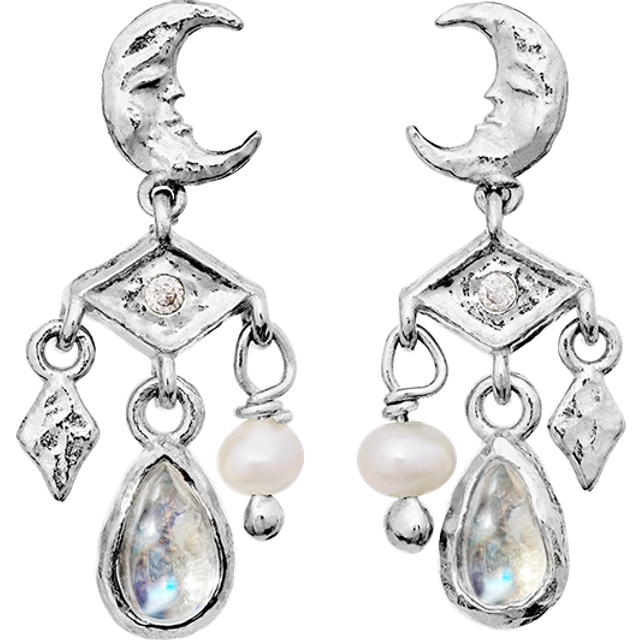 Maanesten Colline Earrings Dam Stiftörhängen - Från Magasin - Silver