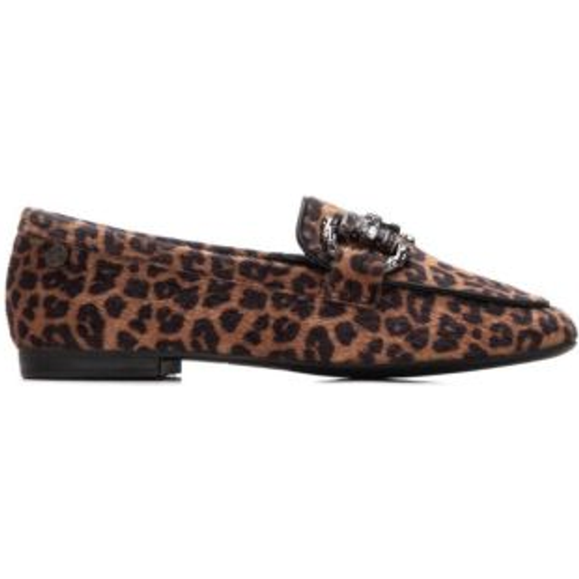 Xti för kvinnor. 14425001-LEOPARDO Moccasiner 144250 brun (38), Karta, Ingen, Casual, Djurmönster, Klassisk - Brun (38)