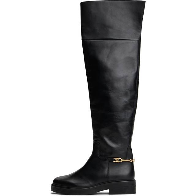 Tommy Hilfiger Horsebit Riding Over-Knee Boots - Black, Black, Size 37, Women