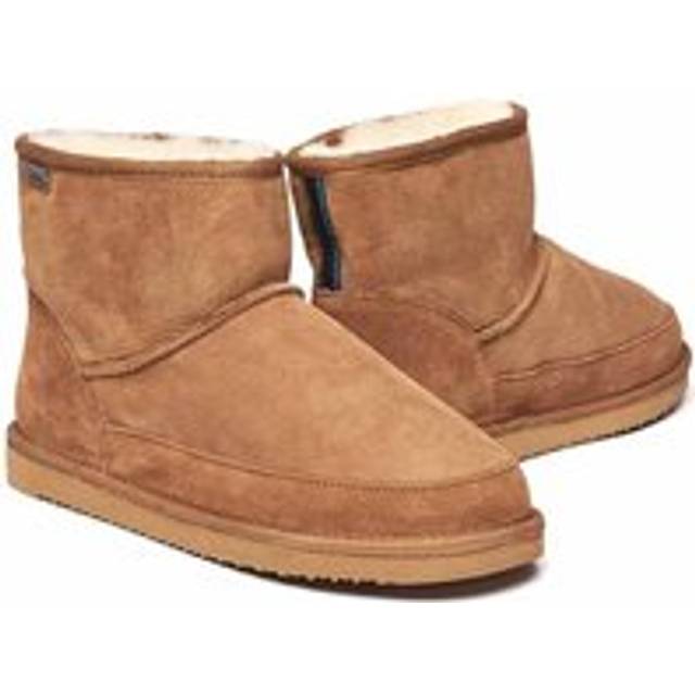 'Romney' Men's Sheepskin Slipper Boots - Tan - 9