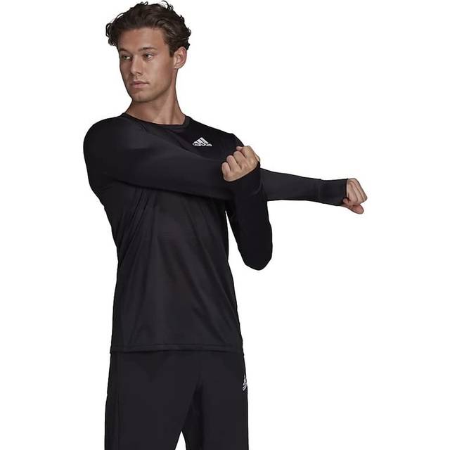 Adidas Running Long Sleeve Own the Run Long Sleeve GE912 Silver T-Shirt T-Shirt Men's Black/Reflective (H58590) J/L