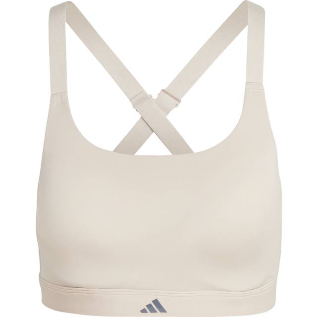adidas Womens Tailored Impact Luxe High Support Bra in Taupe - Size 30A