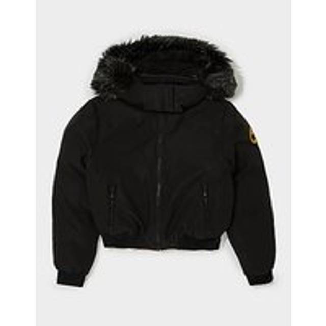 Zavetti Canada Girls Arabella Hooded Bomber Jacket - Black - Size XL/G
