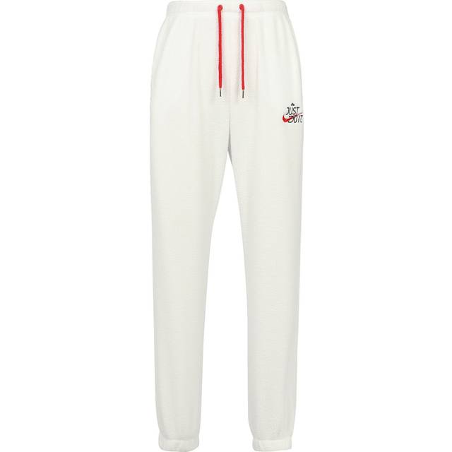 Nike New Year Solid Color Logo Drawstring Fleece-Lined Knit Joggers Women Bottoms Summit-White FD4069-121 L