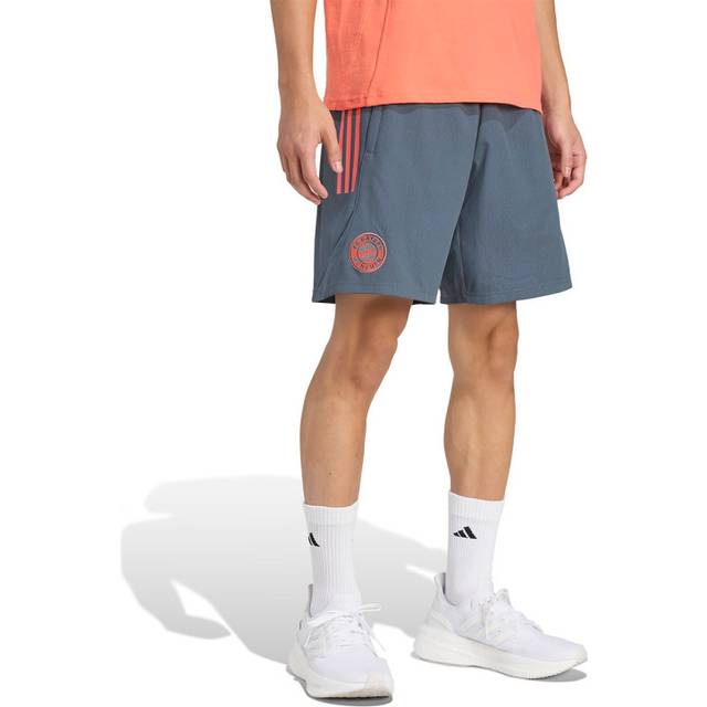 '25-'26 Bayern Munich Downtime Shorts (Bold Onix) Men's Grey Polyester Made By: Adidas