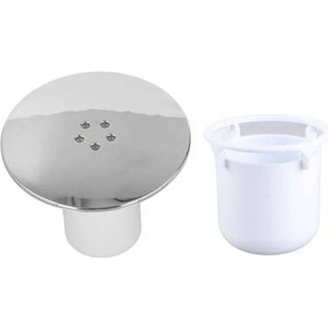 SHEIN Shower Drain Cover, Chrome Finished Top Cover / 90mm Drain Outlet, Removable Shower Plughole Cover Fast Flow