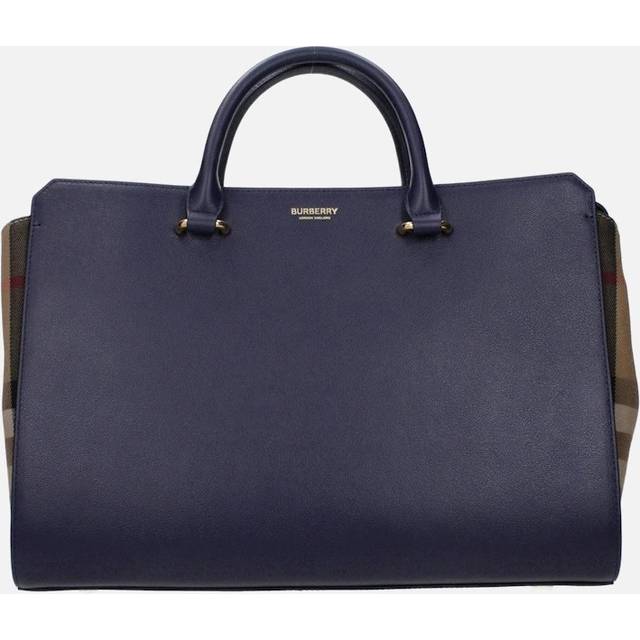 Blue Leather Handbag