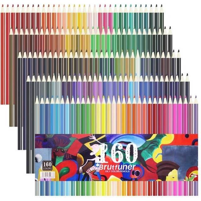 Box of 160 Colored Pencils, The Best Pencils for Kids, Adults and Artists. Ideal for All Types of Coloring