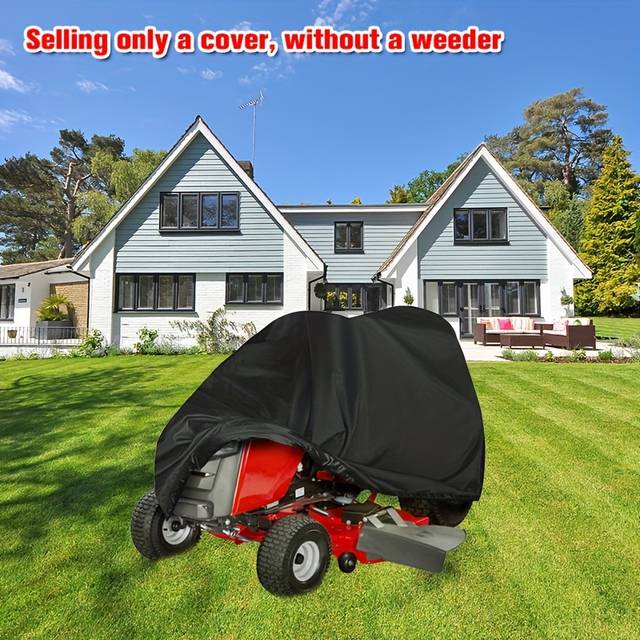 TEMU Ride On Lawn Mower Cover Tractor Cover - Suitable For Heavy-duty Outdoor Lawn Mowers (cover Only)