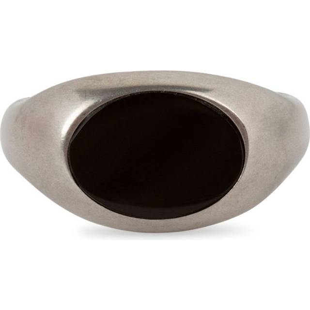 DRIES VAN NOTEN - stone signet ring - men - Natural Stone/Eco Brass - L - Silver