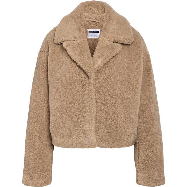 Noisy may Nmnati Crop Teddy Jacket FWD Noos Dam Jackor Stl. XL - Från Magasin - Birch (XL)