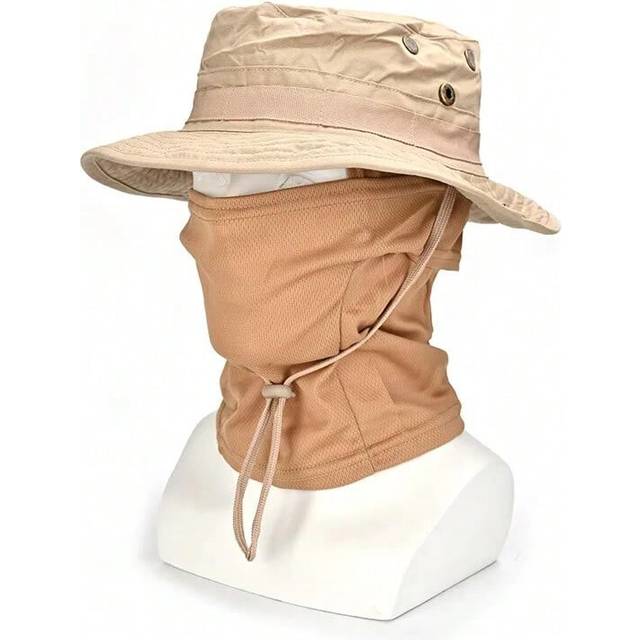 (13, M) Outdoor Hunting Fishing Wide Brimmed Hat Sunscreen Caps Camouflage Boonie Cap Balaclava Hat Suit Foldable Soft Hat