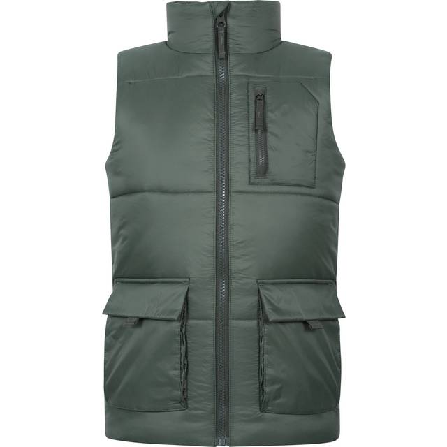 (5-6 Years, Khaki Green) Mountain Warehouse Childrens/Kids Cargo Water Resistant Padded Gilet