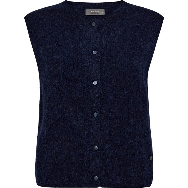 Mos Mosh Thora Knit Vest Kvinde Maritime Blue