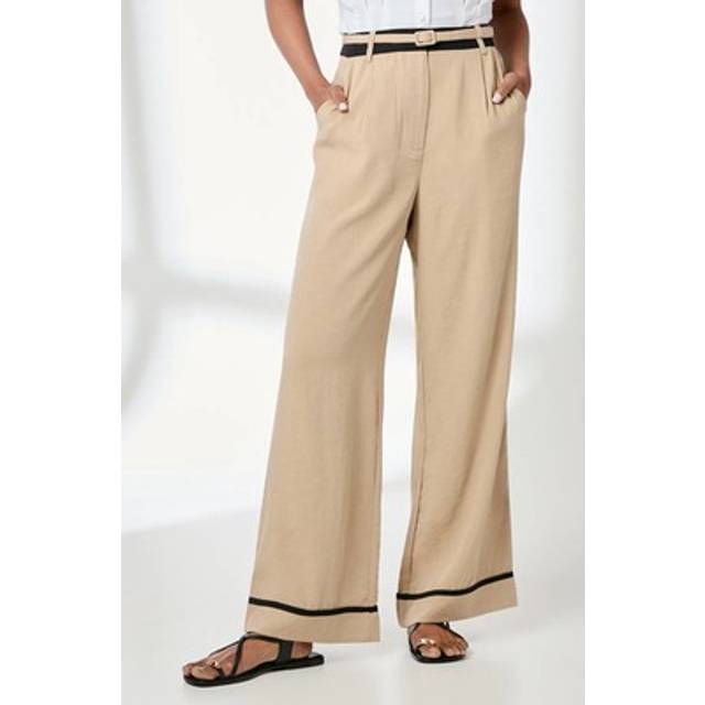 Debenhams Cotton Straight Leg Trouser In Camel - camel - 12