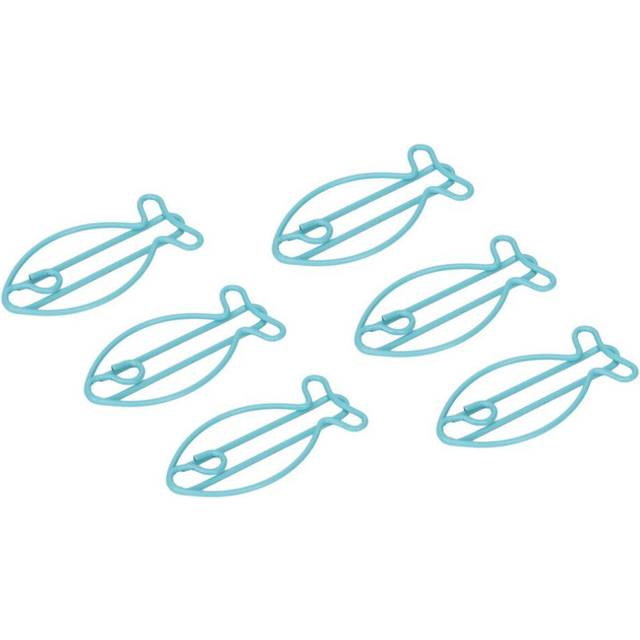 100pcs Shaped Paper Clips Fish Shape Metal Portable Office Clips for File Classification Document