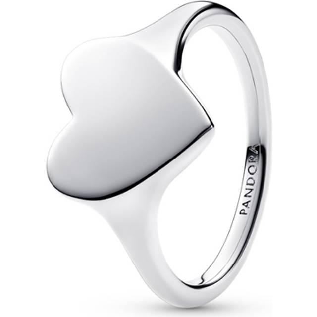 Pandora Silver Engravable Heart Ring - 50